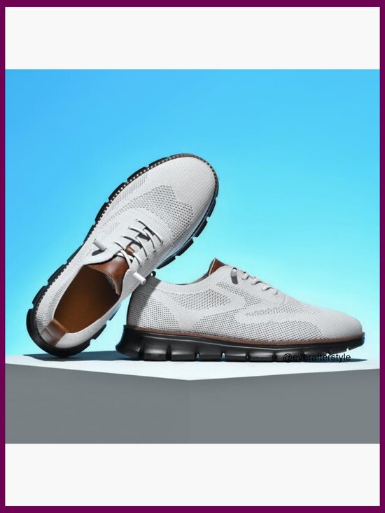 Lightweight Oxford Walking Shoes with Memory Foam Insole main image 6